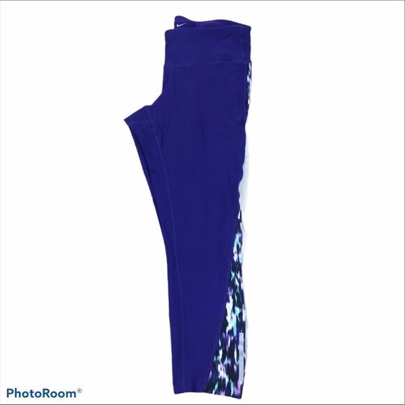 Ladies Nike Running Purple Capri Running Pants XS - Picture 4 of 9